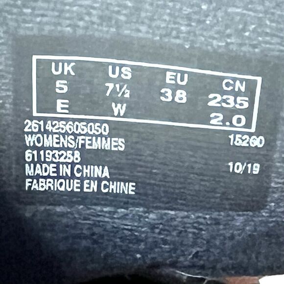 Clarks Collection Sandals Blue Nubuck Sling Back Open Toe Wedge Women's Sz 7.5 W - Picture 10 of 11